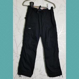 Koi Black Mid Rise Cargo Scrub Pants w/ Cinchable Hems